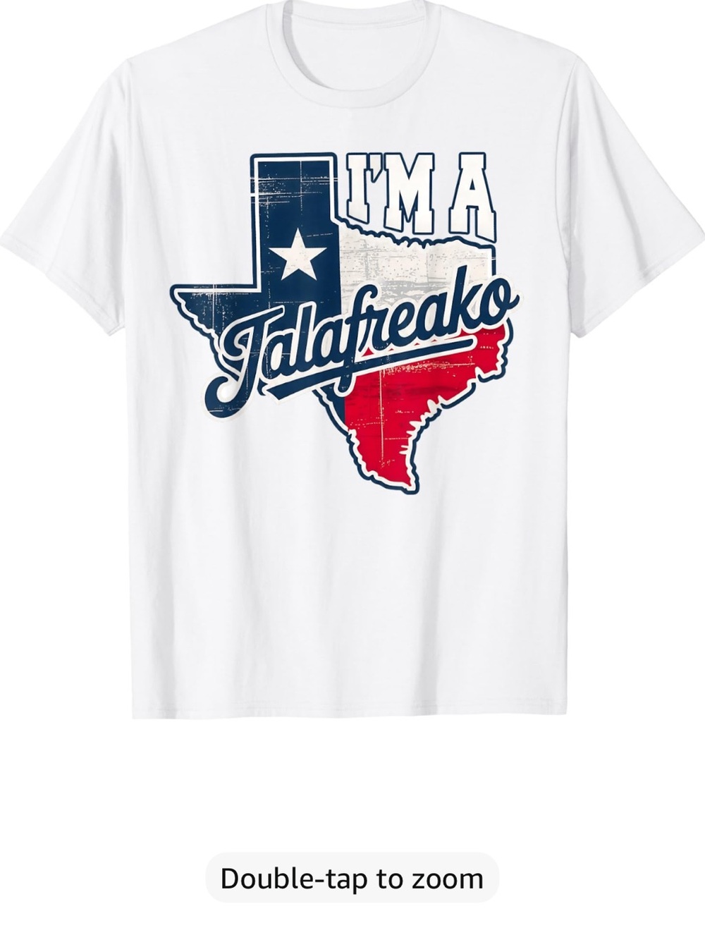 I'm a Jalafreako Texas Flag Graphic Tee - White L